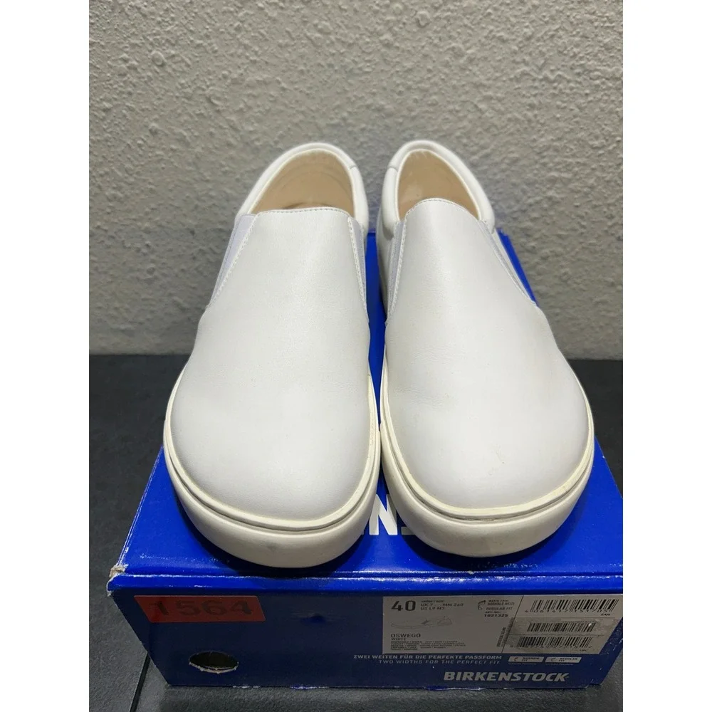 Birkenstock Oswego Natural Leather White EU 40 US L9 M7 Womens Mens